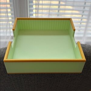 Mint & Gold Napkin and Desktop Catchall Tray - Home Storage & Organization